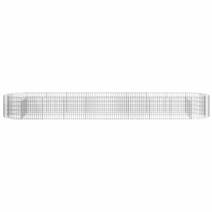 Furnicato Gabionen-Hochbeet verzinktes Eisen - 500 x 100 x 50 cm, Metall, Fassungsvermögen Erde: 2.500 g
