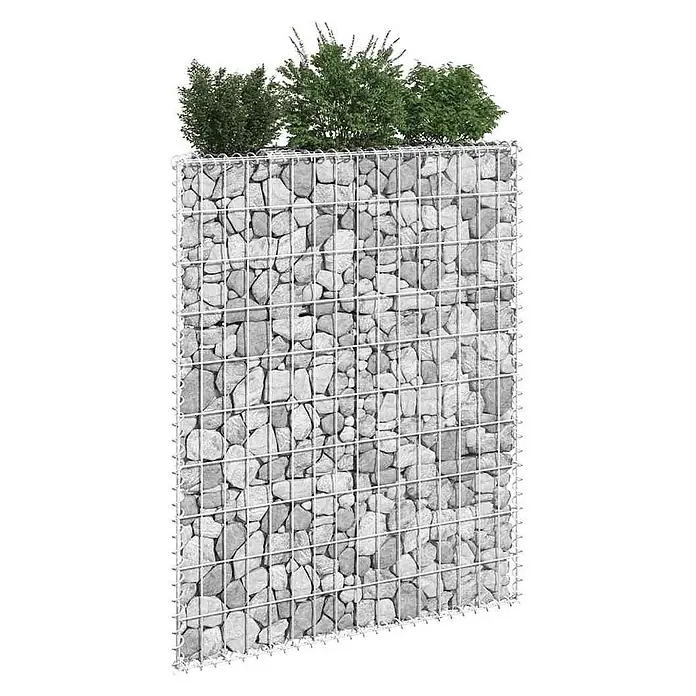 Furnicato Gabionen-Hochbeet verzinkter Stahl - 80 x 20 x 100 cm, Stahl, Fassungsvermögen Erde: 160 g