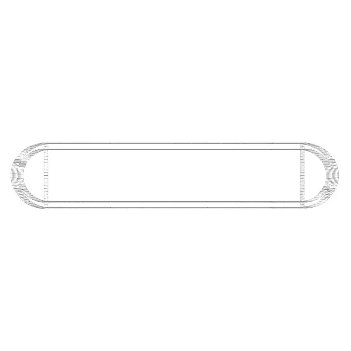 Furnicato Gabionen-Hochbeet verzinktes Eisen - 500 x 100 x 50 cm, Metall, Fassungsvermögen Erde: 2.500 g