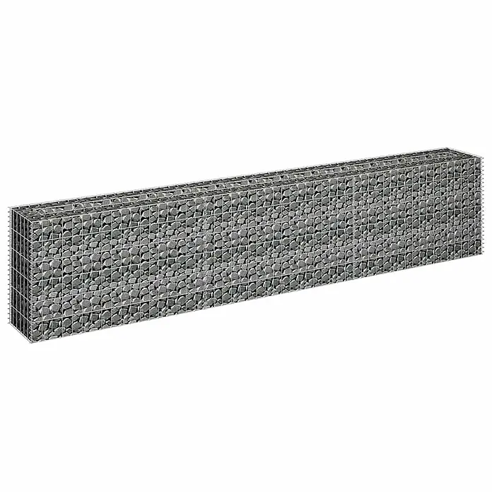 Furnicato Gabionen-Hochbeet verzinkter Stahl - 270 x 30 x 60 cm, Stahl, Fassungsvermögen Erde: 150 g