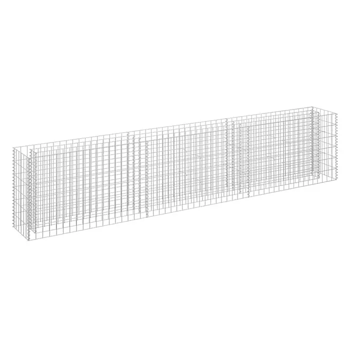 Furnicato Gabionen-Hochbeet verzinkter Stahl - 270 x 30 x 60 cm, Stahl, Fassungsvermögen Erde: 150 g