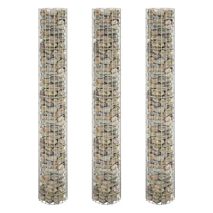Furnicato Gabionen-Hochbeet verzinkter Stahl - 30 x 30 x 200 cm, Stahl, Fassungsvermögen Erde: 424 g