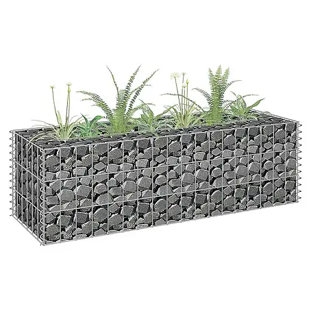 Furnicato  Gabionen-Hochbeet verzinkter Stahl