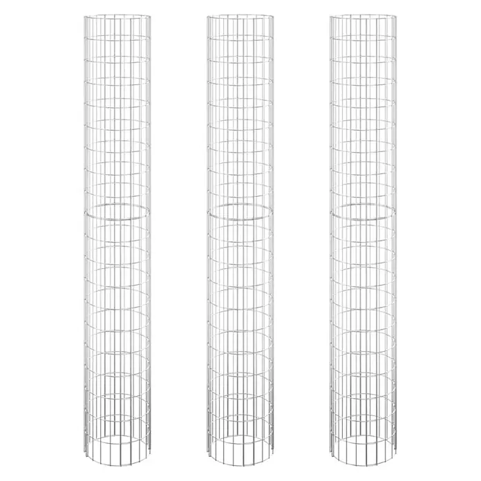 Furnicato Gabionen-Hochbeet verzinkter Stahl - 30 x 30 x 200 cm, Stahl, Fassungsvermögen Erde: 424 g