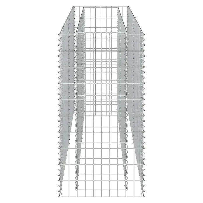 Furnicato Gabionen-Hochbeet verzinkter Stahl - 180 x 50 x 100 cm, Stahl, Fassungsvermögen Erde: 480 g