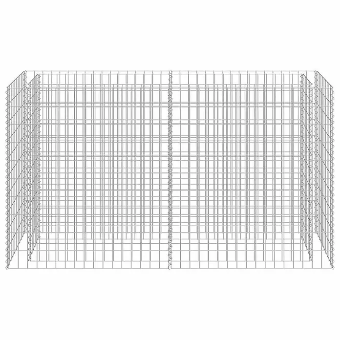 Furnicato Gabionen-Hochbeet verzinkter Stahl - 180 x 50 x 100 cm, Stahl, Fassungsvermögen Erde: 480 g