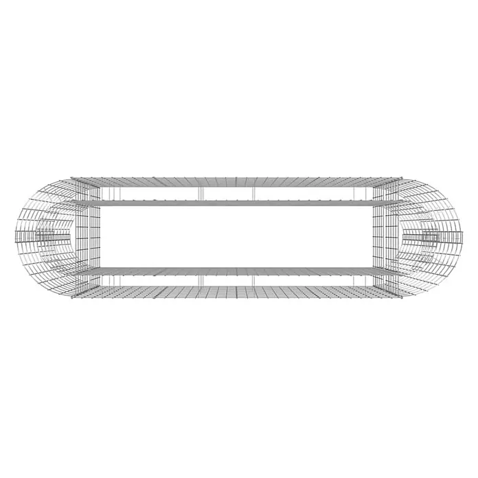 Furnicato Gabionen-Hochbeet verzinktes Eisen - 190 x 50 x 100 cm, Metall, Fassungsvermögen Erde: 950 g