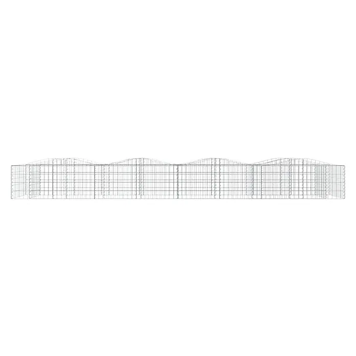 Furnicato Gabionen-Hochbeet verzinktes Eisen - 400 x 100 x 50 cm, Metall, Fassungsvermögen Erde: 2.000 g