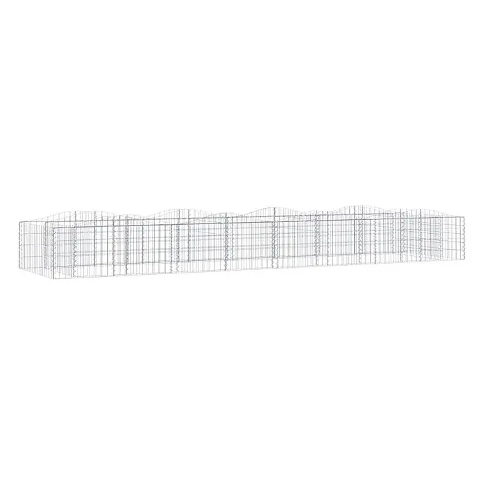 Furnicato Gabionen-Hochbeet verzinktes Eisen - 400 x 100 x 50 cm, Metall, Fassungsvermögen Erde: 2.000 g