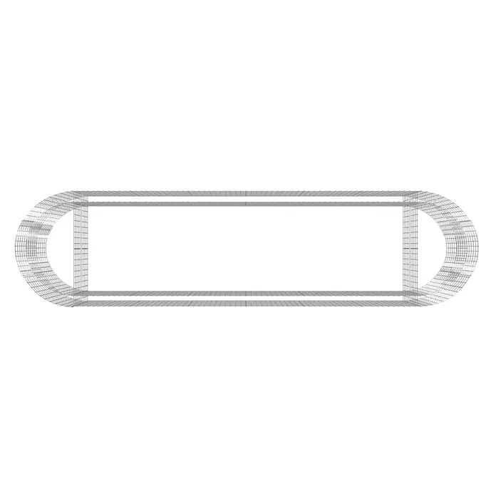 Furnicato Gabionen-Hochbeet verzinktes Eisen - 400 x 100 x 100 cm, Metall, Fassungsvermögen Erde: 4.000 g