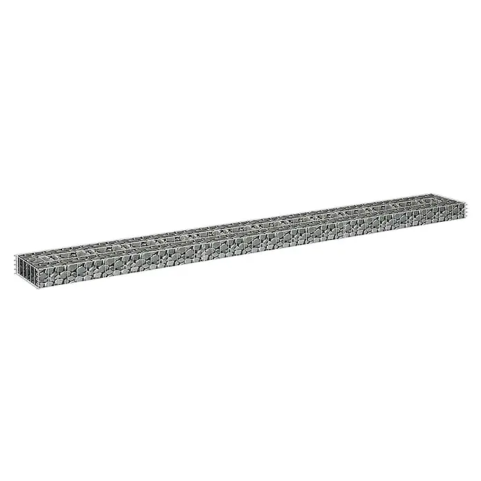 Furnicato Gabionen-Hochbeet verzinkter Stahl - 270 x 30 x 10 cm, Stahl, Fassungsvermögen Erde: 25 g