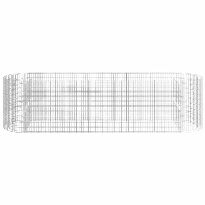 Furnicato Gabionen-Hochbeet verzinktes Eisen - 400 x 100 x 100 cm, Metall, Fassungsvermögen Erde: 4.000 g