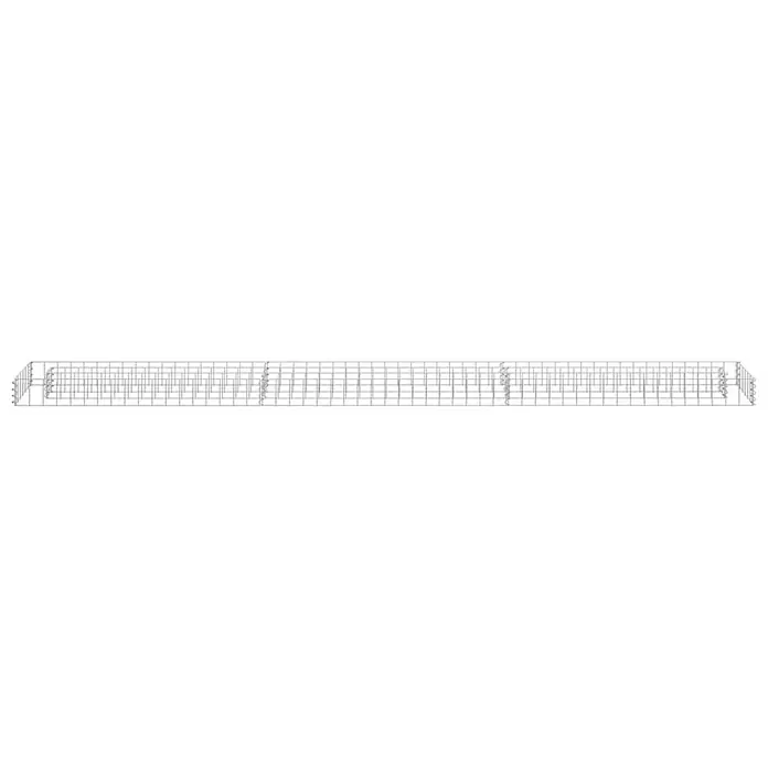 Furnicato Gabionen-Hochbeet verzinkter Stahl - 270 x 30 x 10 cm, Stahl, Fassungsvermögen Erde: 25 g