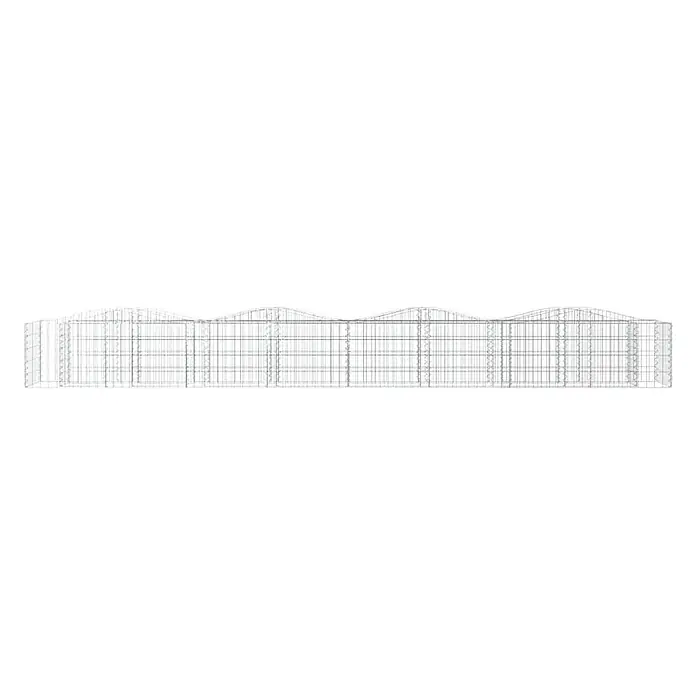 Furnicato Gabionen-Hochbeet verzinktes Eisen - 400 x 50 x 50 cm, Metall, Fassungsvermögen Erde: 1.000 g