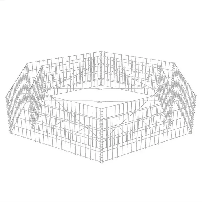 Furnicato Gabionen-Hochbeet verzinkter Stahl - 200 x 173 x 40 cm, Stahl, Fassungsvermögen Erde: 1.123 g