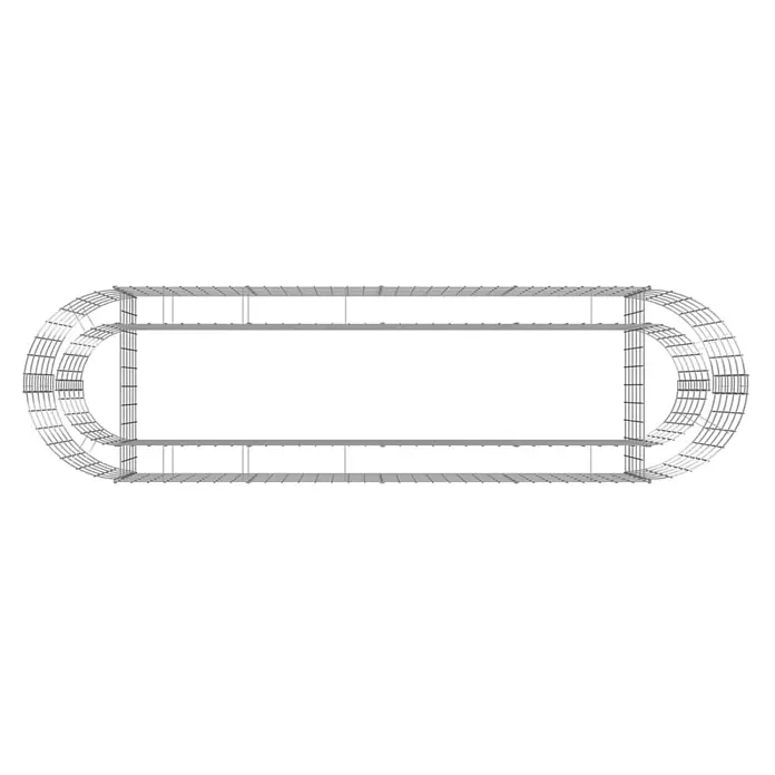 Furnicato Gabionen-Hochbeet verzinktes Eisen - 190 x 50 x 50 cm, Metall, Fassungsvermögen Erde: 475 g