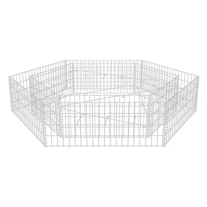 Furnicato Gabionen-Hochbeet verzinkter Stahl - 200 x 173 x 40 cm, Stahl, Fassungsvermögen Erde: 1.123 g