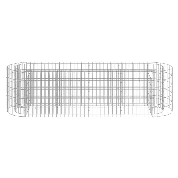Furnicato Gabionen-Hochbeet verzinktes Eisen - 190 x 50 x 50 cm, Metall, Fassungsvermögen Erde: 475 g