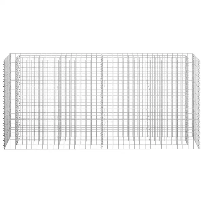 Furnicato Gabionen-Hochbeet Verzinkter Stahl - 180 x 30 x 90 cm, Stahl, Fassungsvermögen Erde: 144 g
