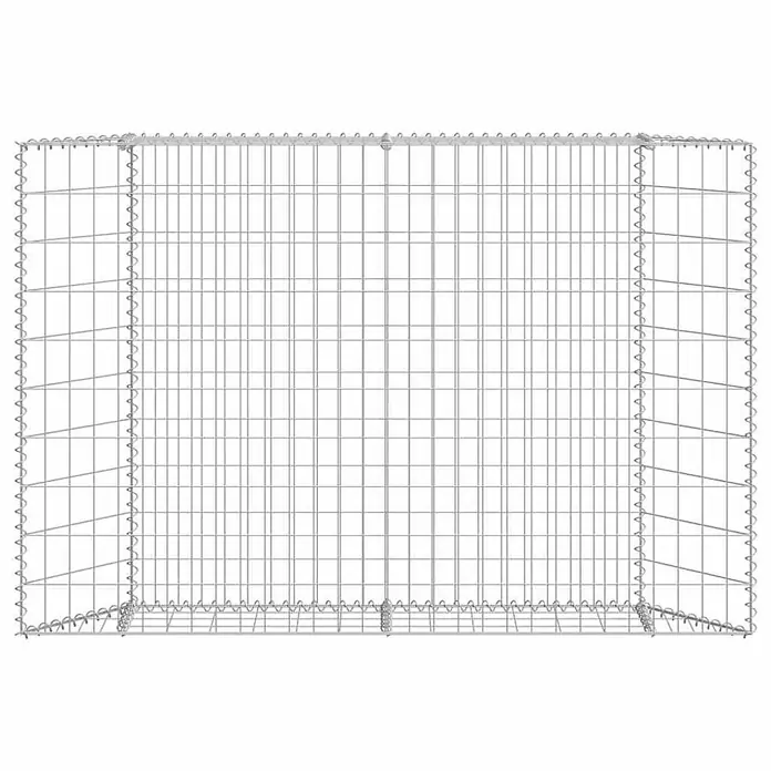 Furnicato Gabionen-Hochbeet verzinkter Stahl - 150 x 20 x 100 cm, Stahl, Fassungsvermögen Erde: 300 g