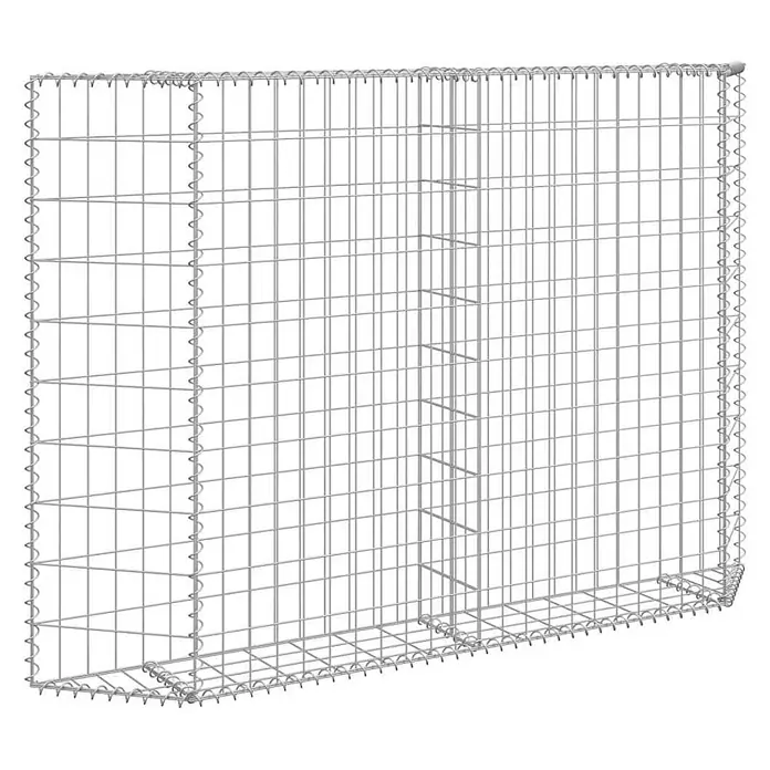 Furnicato Gabionen-Hochbeet verzinkter Stahl - 150 x 20 x 100 cm, Stahl, Fassungsvermögen Erde: 300 g