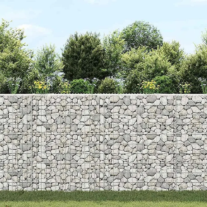 Furnicato Gabionen-Hochbeet verzinkter Stahl - 150 x 20 x 100 cm, Stahl, Fassungsvermögen Erde: 300 g