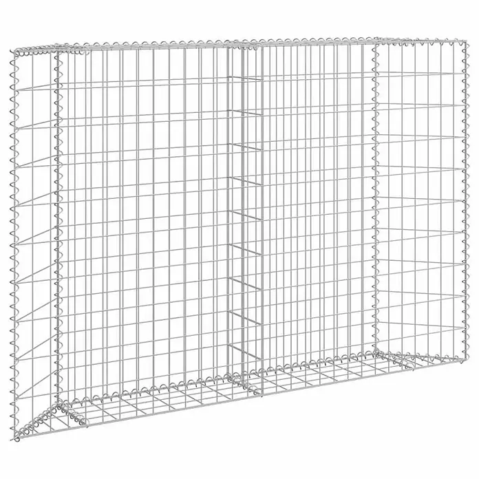 Furnicato Gabionen-Hochbeet verzinkter Stahl - 150 x 20 x 100 cm, Stahl, Fassungsvermögen Erde: 300 g