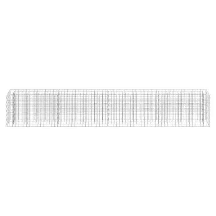Furnicato Gabionen-Hochbeet verzinkter Stahl - 360 x 30 x 60 cm, Stahl, Fassungsvermögen Erde: 204 g