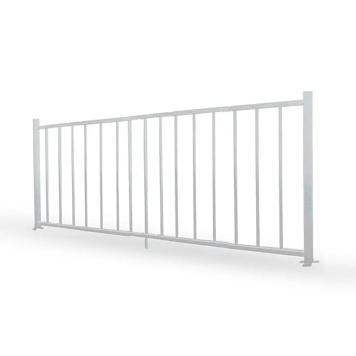 Adaptta Mattenzaun - 200 x 104 cm, Stahl, Weiß