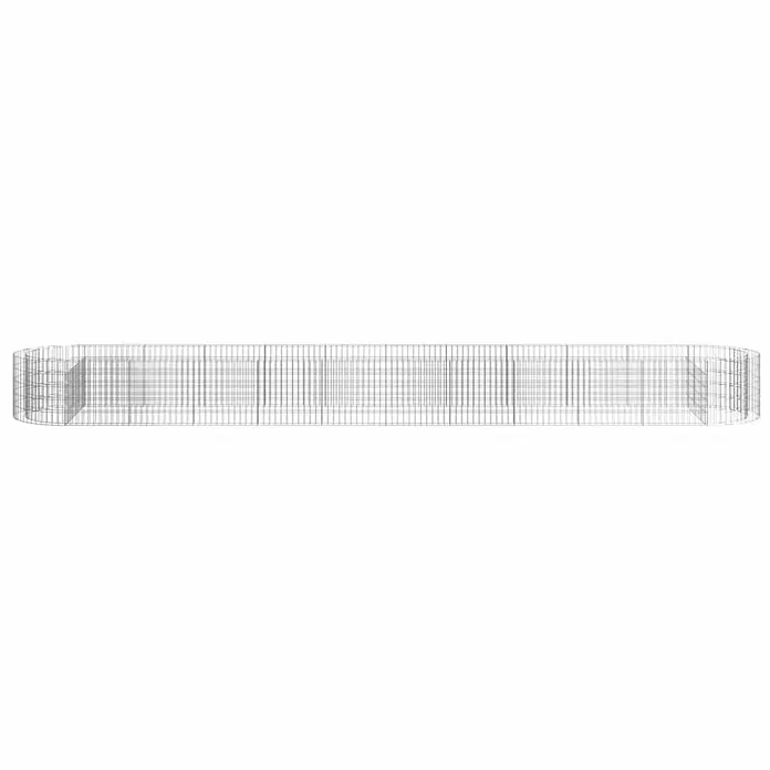 Furnicato Gabionen-Hochbeet verzinktes Eisen - 600 x 100 x 50 cm, Metall, Fassungsvermögen Erde: 3.000 g