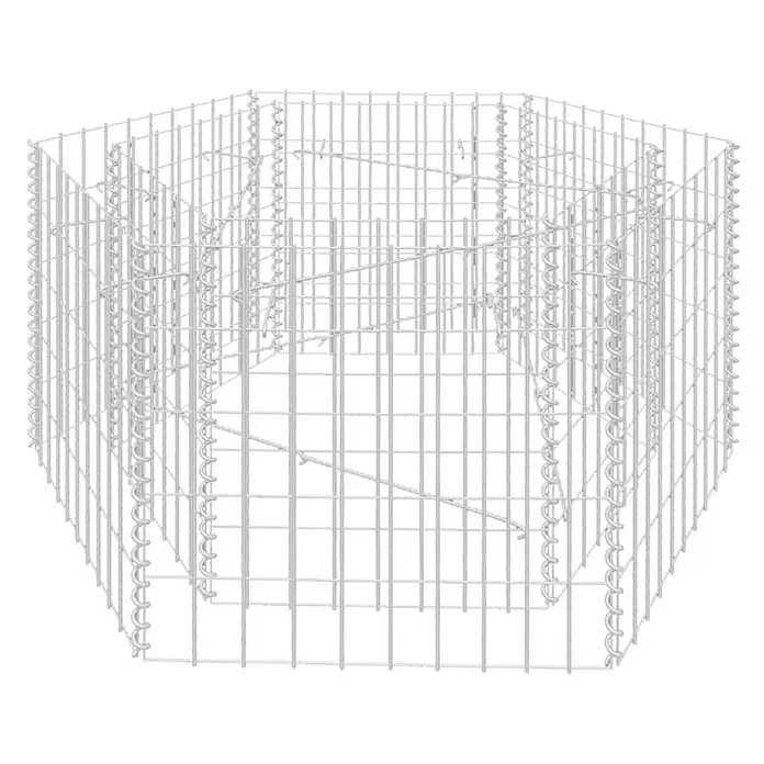 Furnicato Gabionen-Hochbeet verzinkter Stahl - 90 x 100 x 50 cm, Stahl, Fassungsvermögen Erde: 280 g