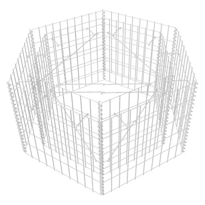 Furnicato Gabionen-Hochbeet verzinkter Stahl - 90 x 100 x 50 cm, Stahl, Fassungsvermögen Erde: 280 g