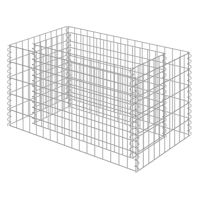 Furnicato Gabionen-Hochbeet verzinkter Stahl - 90 x 50 x 50 cm, Stahl, Fassungsvermögen Erde: 105 g