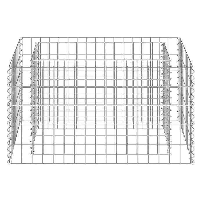 Furnicato Gabionen-Hochbeet verzinkter Stahl - 90 x 50 x 50 cm, Stahl, Fassungsvermögen Erde: 105 g