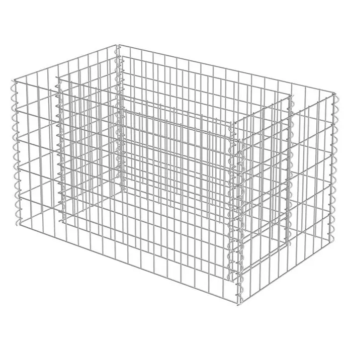 Furnicato Gabionen-Hochbeet verzinkter Stahl - 90 x 50 x 50 cm, Stahl, Fassungsvermögen Erde: 105 g