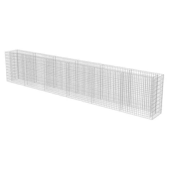 Furnicato Gabionen-Hochbeet verzinkter Stahl - 540 x 50 x 100 cm, Stahl, Fassungsvermögen Erde: 1.560 g