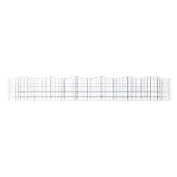 Furnicato Gabionen-Hochbeet verzinktes Eisen - 600 x 100 x 100 cm, Metall, Fassungsvermögen Erde: 6.000 g