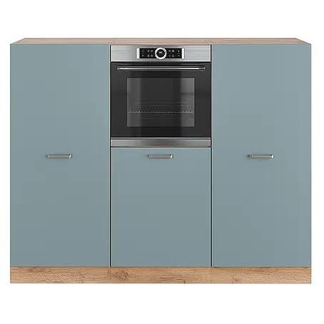 Vicco  Küchenleerblock R-Line Blau-Grau/Goldkraft Eiche ohne Arbeitsplatte