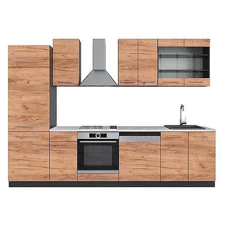 Küchenzeile Fame-Line 300 cm Goldkraft Eiche Art.-Nr. 42499