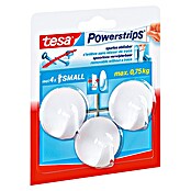 Tesa Powerstrips Samolepilni kavelj  (Okrogle oblike, Velikost: S, Bele barve, 3 kos) | 6343 - Montagepads, Powerstrips | HCDA - Haushaltsklebstoffe | HCD - Kleber | HC - Kleber | H - Innendeko/Farben | BAUHAUS