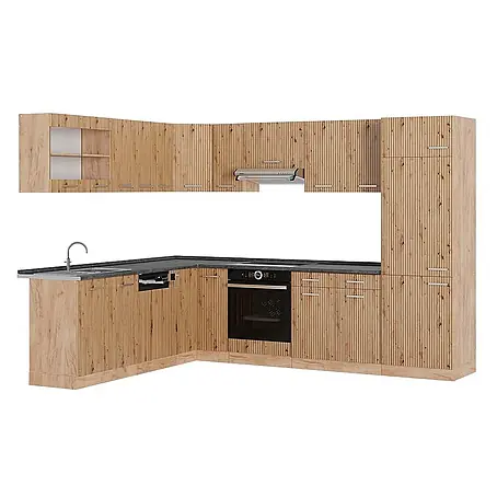 Eckküche R-Line 287 cm Artisan-Eiche Art.-Nr. 48909