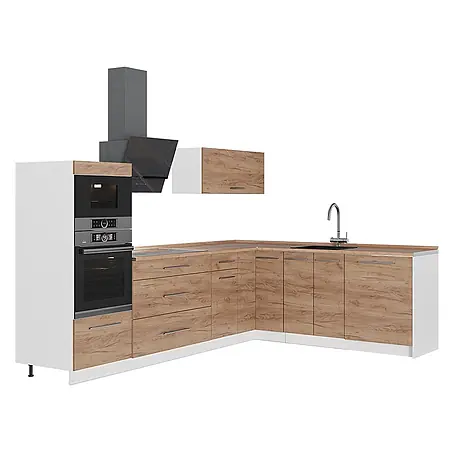 Eckküche Fame-Line 287 cm Goldkraft Eiche Art.-Nr. 62919