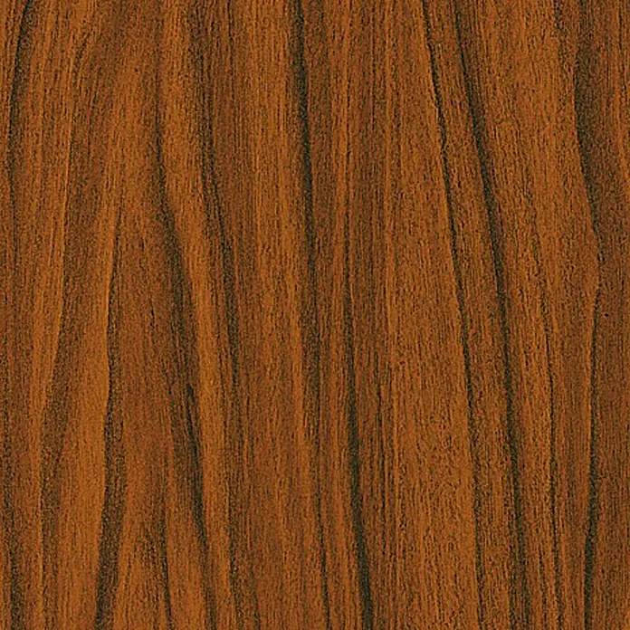 D-c-fix Holzoptikfolie Nussbaum - 200 x 45 cm, Goldbraun, Selbstklebend - Detailaufnahme einer Holzoberfläche mit Maserung. Das warme Braun und die feinen Linien betonen die natürliche Struktur.