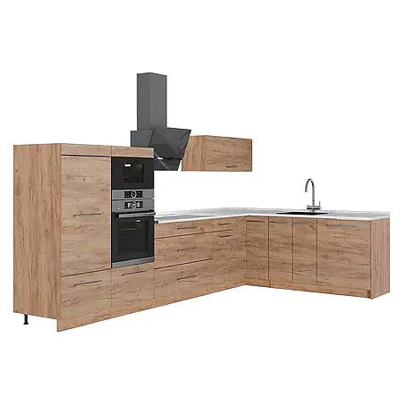 Eckküche Fame-Line 347 cm Goldkraft Eiche Art.-Nr. 63603