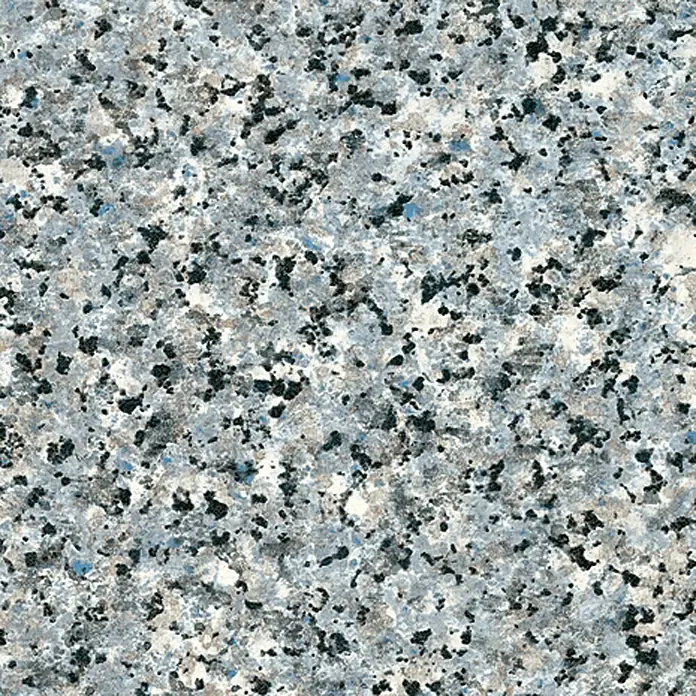 D-c-fix Porrinho-Effektfolie - 200 x 45 cm, Grau-Blau, Selbstklebend - Nahaufnahme einer polierten Granitoberfläche, die die komplexe Textur und Farbvariationen des Natursteins hervorhebt.