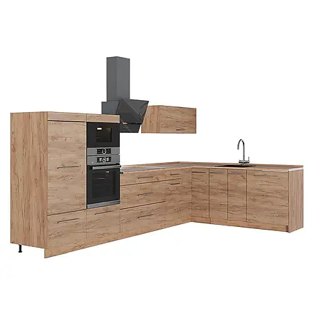 Eckküche Fame-Line 347 cm Goldkraft Eiche Art.-Nr. 63604