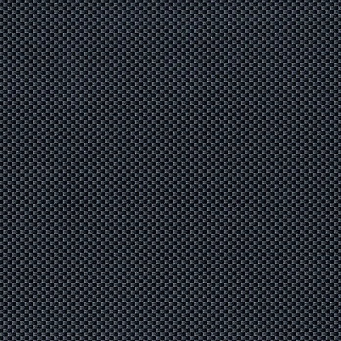 D-c-fix Klebefolie Carbon - 150 x 45 cm, Schwarz-Silber, Selbstklebend - Nahaufnahme eines dunkelgrauen, engmaschigen Textilgewebes, das eine feine, gleichmäßige Struktur aufweist und für Strapazierfähigkeit steht.