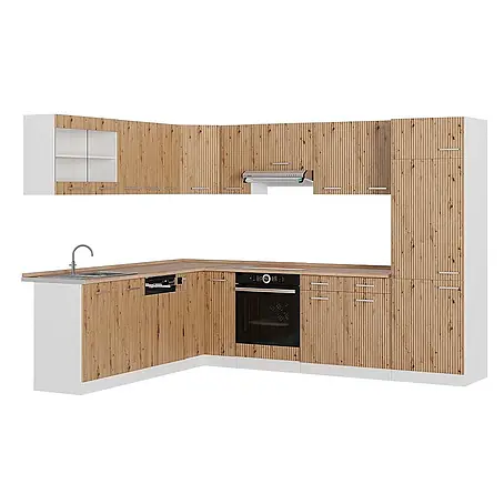 Eckküche R-Line 287 cm Artisan-Eiche Art.-Nr. 48982