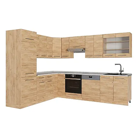 Eckküche Fame-Line 287 cm Goldkraft Eiche Art.-Nr. 56937