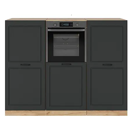 Vicco  Küchenleerblock R-Line Anthrazit Landhaus/Goldkraft Eiche ohne Arbeitsplatte